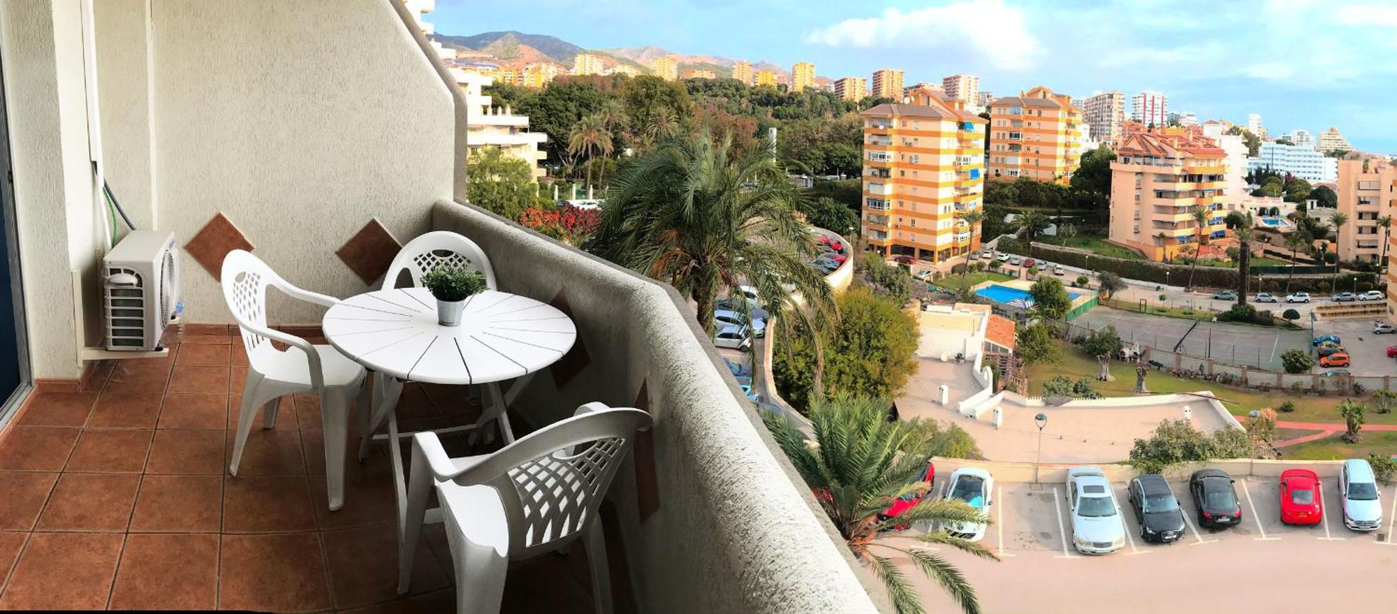 Lejlighed Benal Ii, Estudio Con Parque Acuatico Y Vistas Al Mar. *